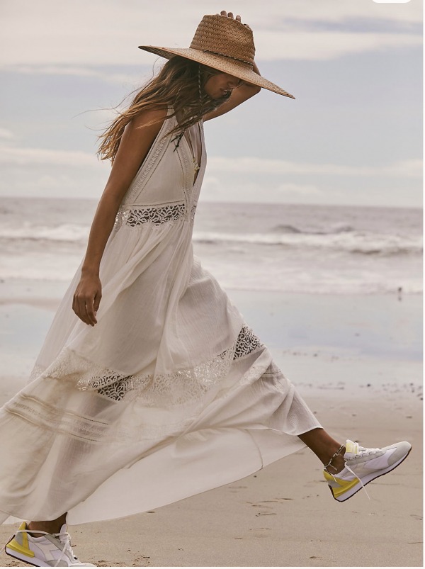 Free people on sale white linen dress